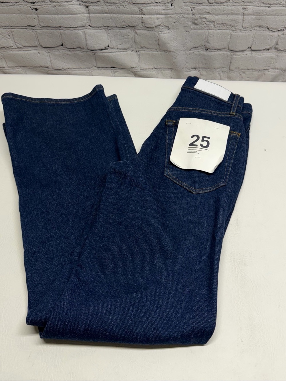 Re/Done Navy Straight-Leg Jeans size 25 NWT